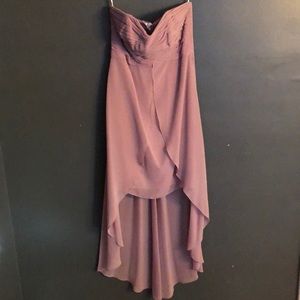 Sleeveless lavender bridesmaid dress
